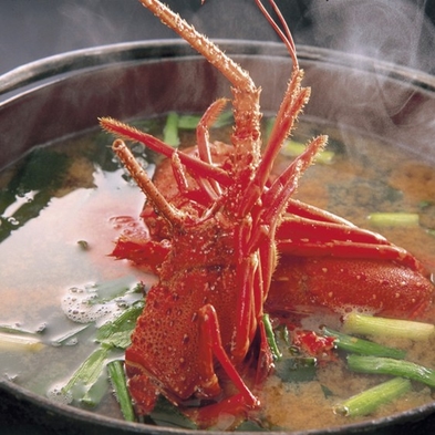 【日帰り夕食プラン】絶景温泉&豪快に焼き上げる活伊勢えび浜島焼 を堪能！！